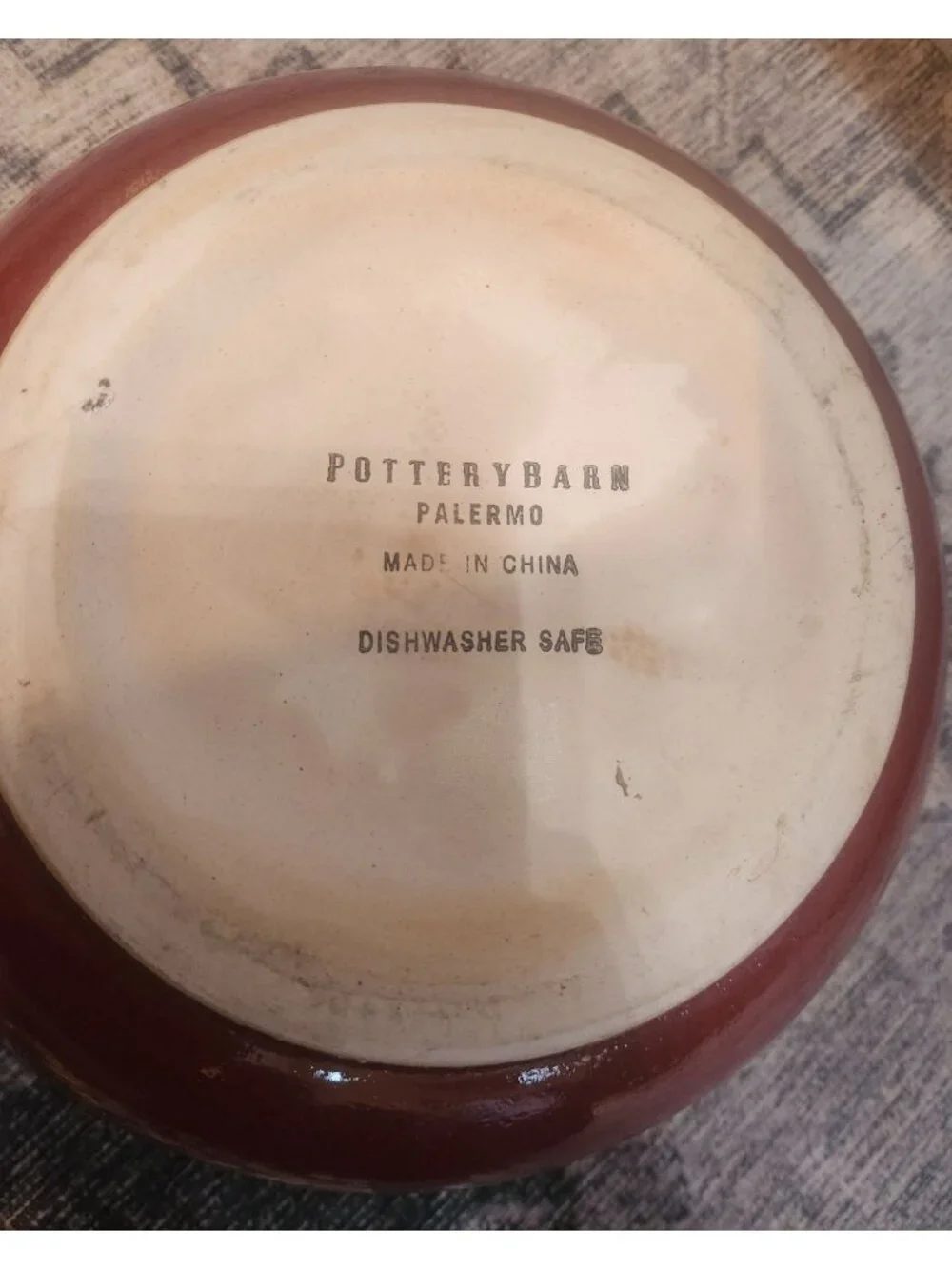 Pottery Barn Palermo Red Ceramic Pitcher & Bowl Set